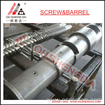 carbide tungsten covered conical twin screw barrel for pipe extruder LianSu JWell